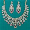 American Diamond Bridal Necklace with 2 Tone Plating