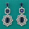 American Diamond Classic Earring with Rhodium Plating