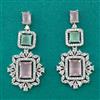 American Diamond Classic Earring with Rhodium Plating