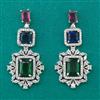American Diamond Classic Earring with Rhodium Plating