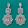American Diamond Classic Earring with Rhodium Plating