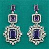 American Diamond Classic Earring with Rhodium Plating