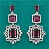 American Diamond Classic Earring with Rhodium Plating