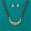 American Diamond Classic Mangalsutra with Rhodium Plating 2 Tone Plating