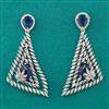 American Diamond Classic Earring with Rhodium Plating