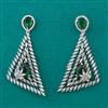 American Diamond Classic Earring with Rhodium Plating