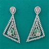 American Diamond Classic Earring with Rhodium Plating
