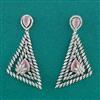 American Diamond Classic Earring with Rhodium Plating