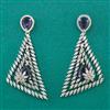 American Diamond Classic Earring with Rhodium Plating