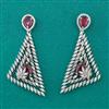 American Diamond Classic Earring with Rhodium Plating