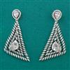 American Diamond Classic Earring with Rhodium Plating
