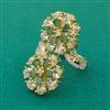 American Diamond Adjustable Ring with 2 Tone Plating