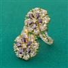 American Diamond Adjustable Ring with 2 Tone Plating