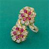 American Diamond Adjustable Ring with 2 Tone Plating