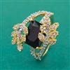 American Diamond Adjustable Ring with 2 Tone Plating