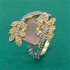 American Diamond Adjustable Ring with 2 Tone Plating