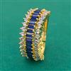 American Diamond Adjustable Ring with 2 Tone Plating