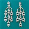 American Diamond Long Earring with 2 Tone Plating
