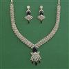American Diamond Classic Necklace with 2 Tone Plating