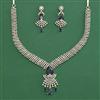 American Diamond Classic Necklace with 2 Tone Plating