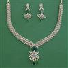 American Diamond Classic Necklace with 2 Tone Plating