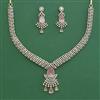American Diamond Classic Necklace with 2 Tone Plating