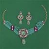 American Diamond Hazoorilal Necklace with Carat Plating