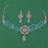 American Diamond Hazoorilal Necklace with Carat Plating