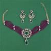 American Diamond Hazoorilal Necklace with Carat Plating
