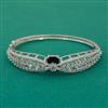 American Diamond Openable kada with Rhodium Plating