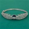 American Diamond Openable kada with Rhodium Plating