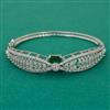 American Diamond Openable kada with Rhodium Plating
