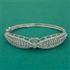 American Diamond Openable kada with Rhodium Plating