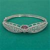 American Diamond Openable kada with Rhodium Plating