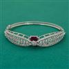 American Diamond Openable kada with Rhodium Plating