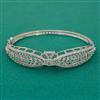 American Diamond Openable kada with Rhodium Plating