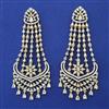 American Diamond Long Earring with Rhodium Plating 2 Tone Plating Mehndi Plating Carat Plating