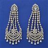 American Diamond Long Earring with Rhodium Plating 2 Tone Plating Mehndi Plating Carat Plating