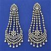 American Diamond Long Earring with Rhodium Plating 2 Tone Plating Mehndi Plating Carat Plating