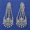 American Diamond Long Earring with Rhodium Plating 2 Tone Plating Mehndi Plating Carat Plating