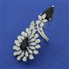 American Diamond Adjustable Ring with Rhodium Plating