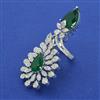 American Diamond Adjustable Ring with Rhodium Plating