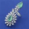 American Diamond Adjustable Ring with Rhodium Plating