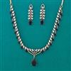 American Diamond Delicate Necklace with Mehndi Plating