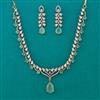 American Diamond Delicate Necklace with Mehndi Plating