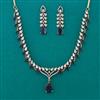 American Diamond Delicate Necklace with Mehndi Plating