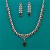 American Diamond Delicate Necklace with Mehndi Plating