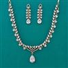 American Diamond Delicate Necklace with Mehndi Plating