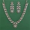 American Diamond Classic Necklace with Mehndi Plating