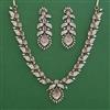 American Diamond Classic Necklace with Mehndi Plating